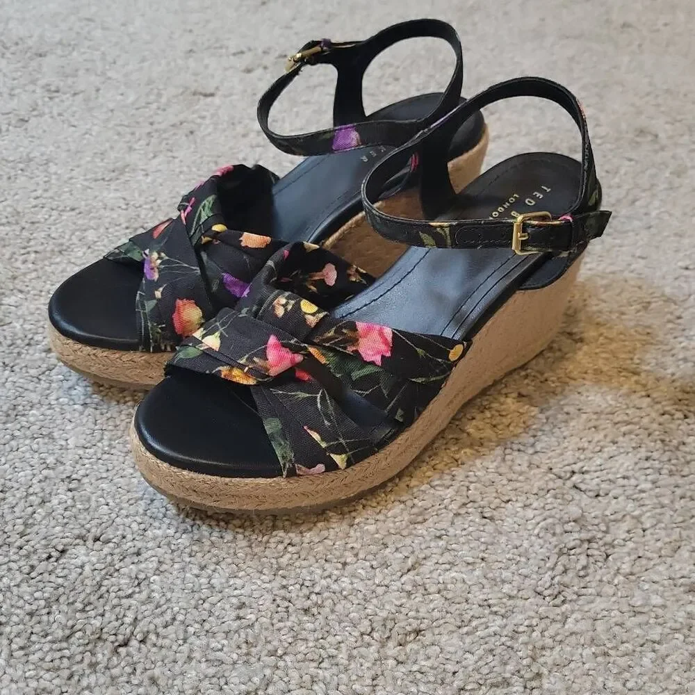 Ted Baker Women's Espadrille Wedge Sandal Size US 7/EU 37.5